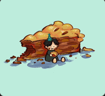apple pie bday card